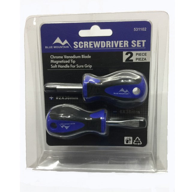 BLUE MOUNTAIN Stubby Screwdriver Set