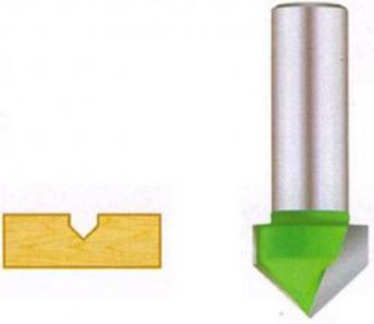 EZ CUT 90° Degree V-Groove Bits 1/4" Shank