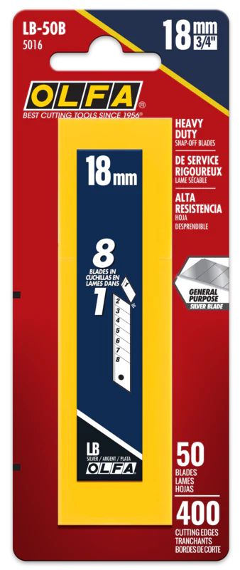 OLFA 18mm LB Silver Snap Blade LB-50