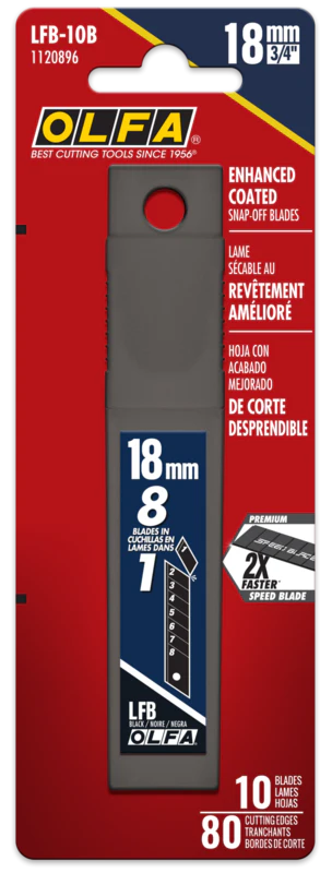 OLFA 18mm Ultra-Sharp Black Speed Blade LFB-5B