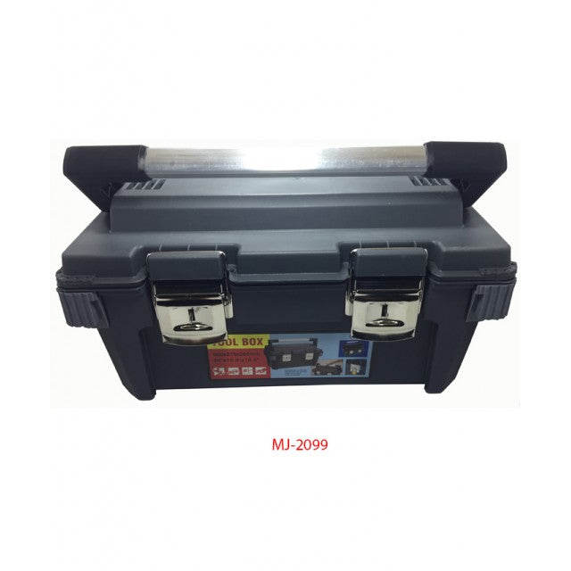 SHOWA Plastic Tool Box w/Tray Metal latches, aluminum handle