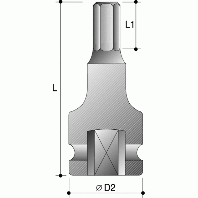 Action Impact Hexagon Drive Socket 1/2" Square Drive