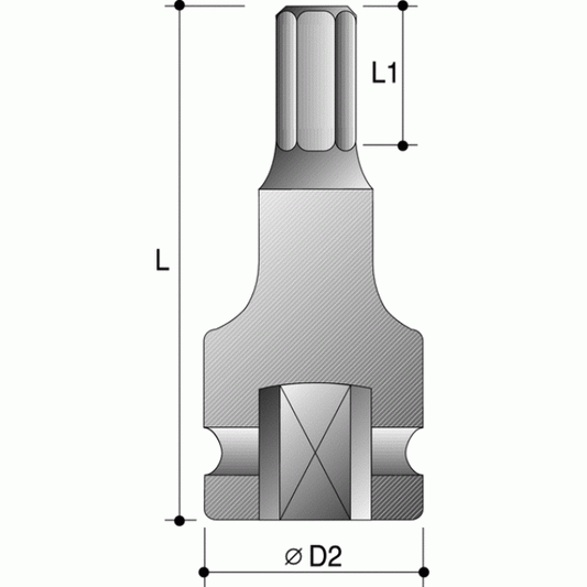 Action Impact Hexagon Drive Socket 1/2" Square Drive