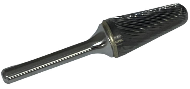 GARRTOOL Carbide Burrs Cone Radius Nose Shape, 14 degrees