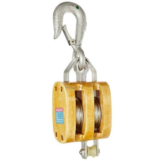 SHOWA Wooden Block for Nylon/Abaca Rope Double w/Hook