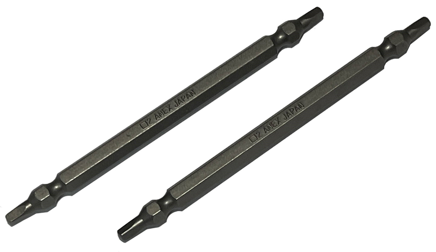 Anex Screwdriver Bit Square Head 1/4" Shank Double End