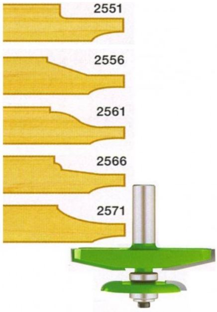 EZ Cut Raised Panel Bit with Under Cutter & Bearing 1/2