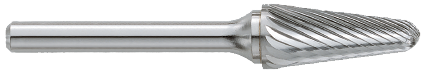 GARR TOOL Carbide Burrs Cone Radius Nose Shape, 14 degrees