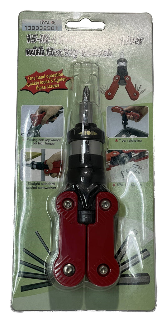 LOTA Ratchet Screwdriver 15 in 1