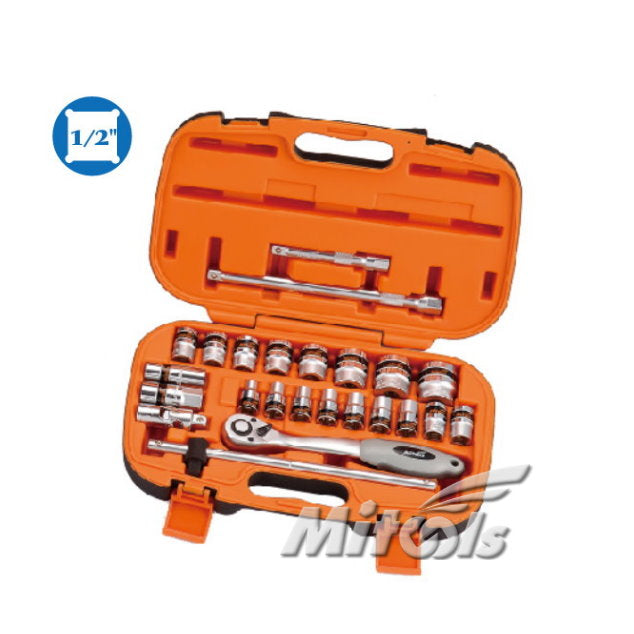 MITOOLS Socket Set 1/2" Square Drive x 12 Points