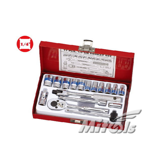 MITOOLS Socket Set 1/4" Square Drive x 6 Points