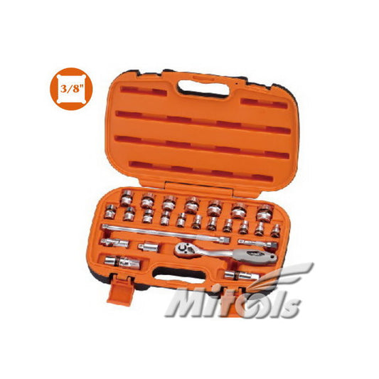 MITOOLS Socket Set 3/8" Square Drive x 6 Points