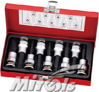 MITOOLS Torx Bit Socket Set 1/2" Square Drive x 60mm Long
