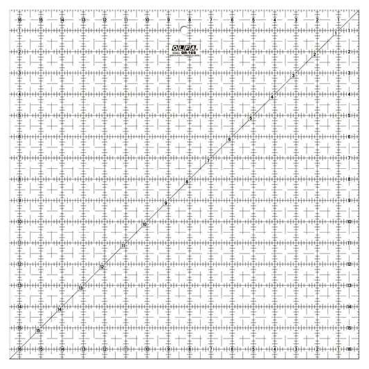 OLFA 16 1/2" Square Frosted Acrylic Ruler QR-16S