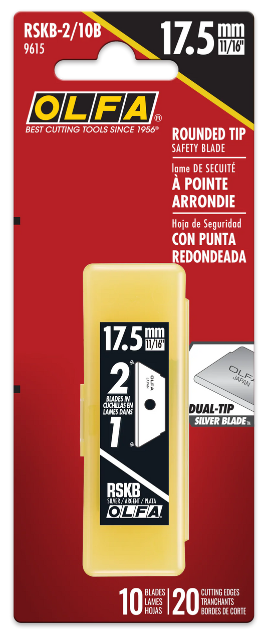 OLFA Round Tip Dual-Edge Safety Blade RSKB-2/5