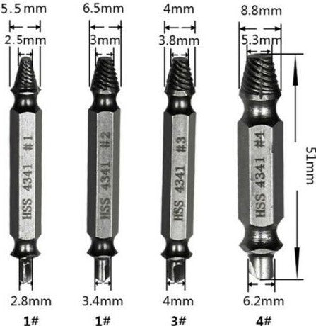 SHOWA Broken Bolt & Damaged Screw Extractor