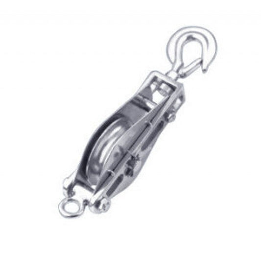 Vinox S/S 304 Single Heavy Pulley Block ( Casting Sheave with Hook Top )